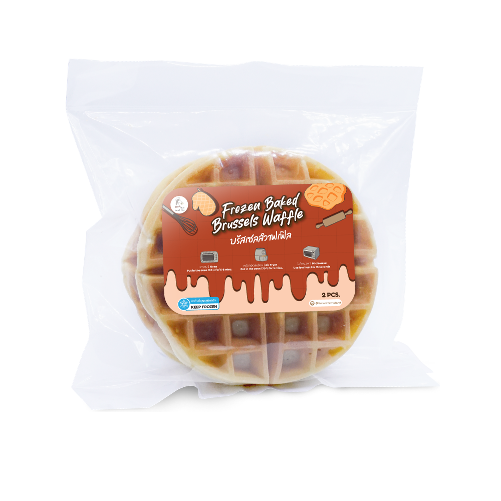 The Waffle ບຣັສເຊລສ໌ວາຟເຟິລອບສຸກແຊ່ແຂັງ x2 ຊິ້ນ