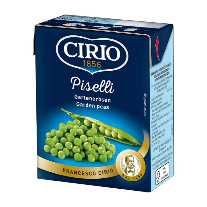 CIRIO Beans Box ຊີຣິໂອ ຖັ່ວບຣຣຈຸກລ່ອງ 380g Piselli (ຖັ່ວລັນເຕາ) CI47