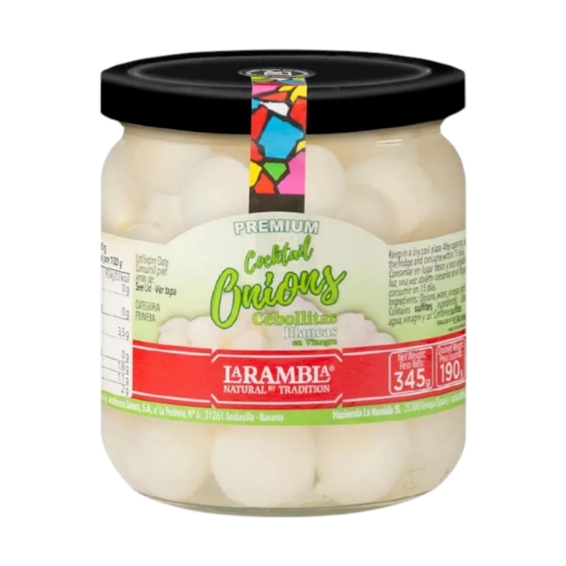La Rambla Cocktail Onion ລາແຣມບລາ ຫັວຫອມດອງໃນນ້ໍາເກລືອ 345g