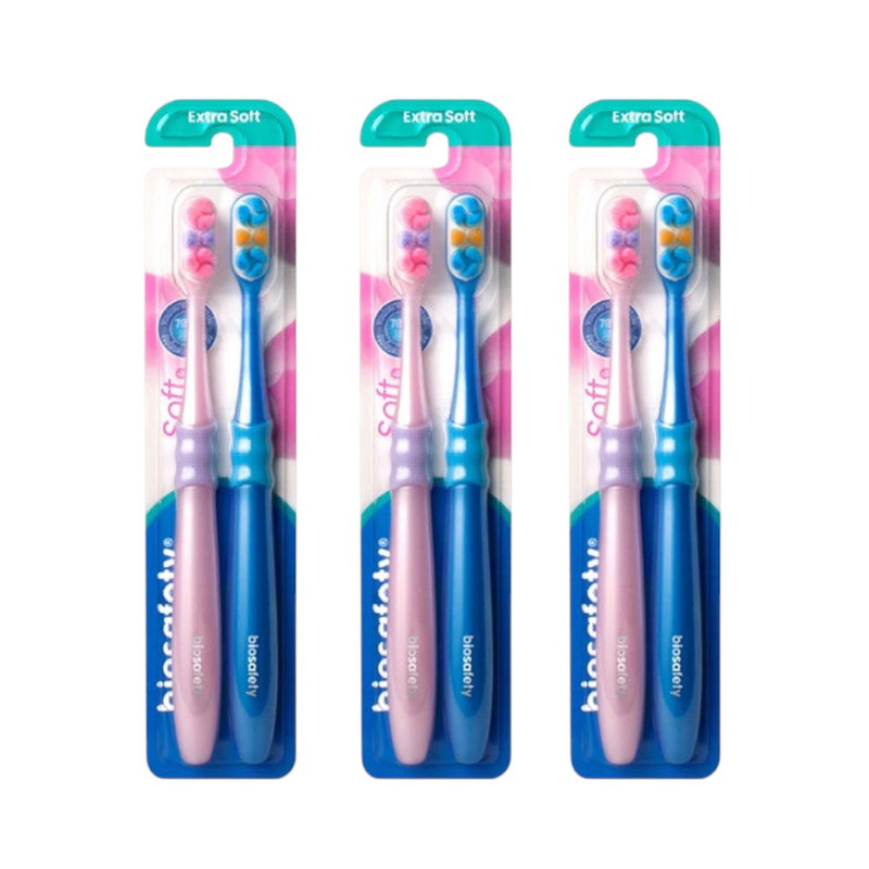 Biosafety ແປຣງສີຟັນ ຣຸ່ນ Soft & Gum ແພັຄຄູ່ x 3 ແພັຄ