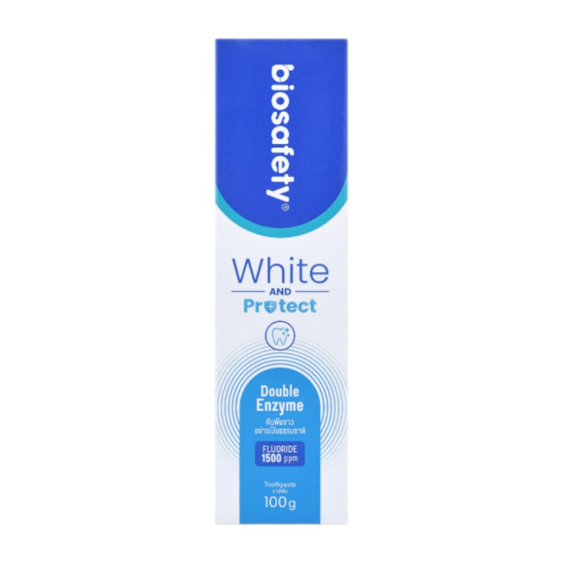 Biosafety ຍາສີຟັນ ໄບໂອເຊຟຕີ້ White & Protect ຂນາດ 100 ກຣັມ