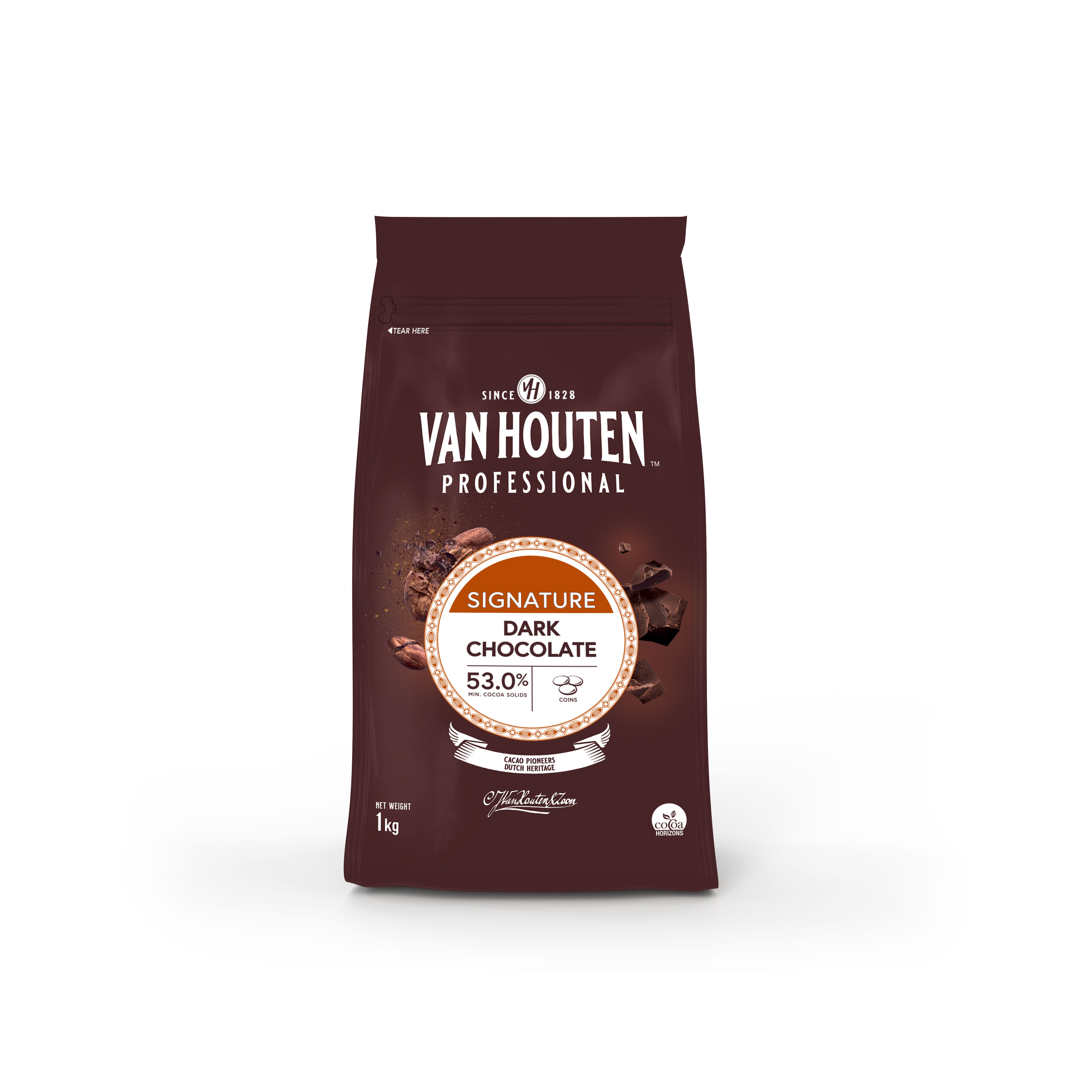 Van Houten ແວນເຮາເຕນດາຣ໌ຄຊັອກໂກແລຕ 53% 1 ກກ.