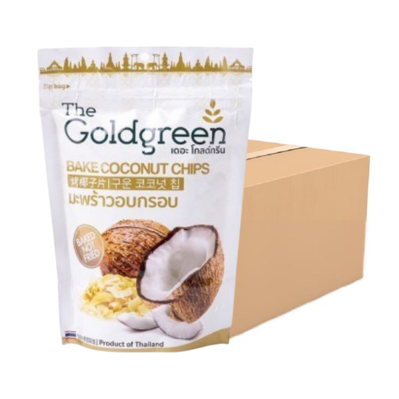 [ແພຄໂປຣ20] The Goldgreen - ມະພຣ້າວອບກຣອບ BAKE COCONUT CHIPS 50 ກຣັມ