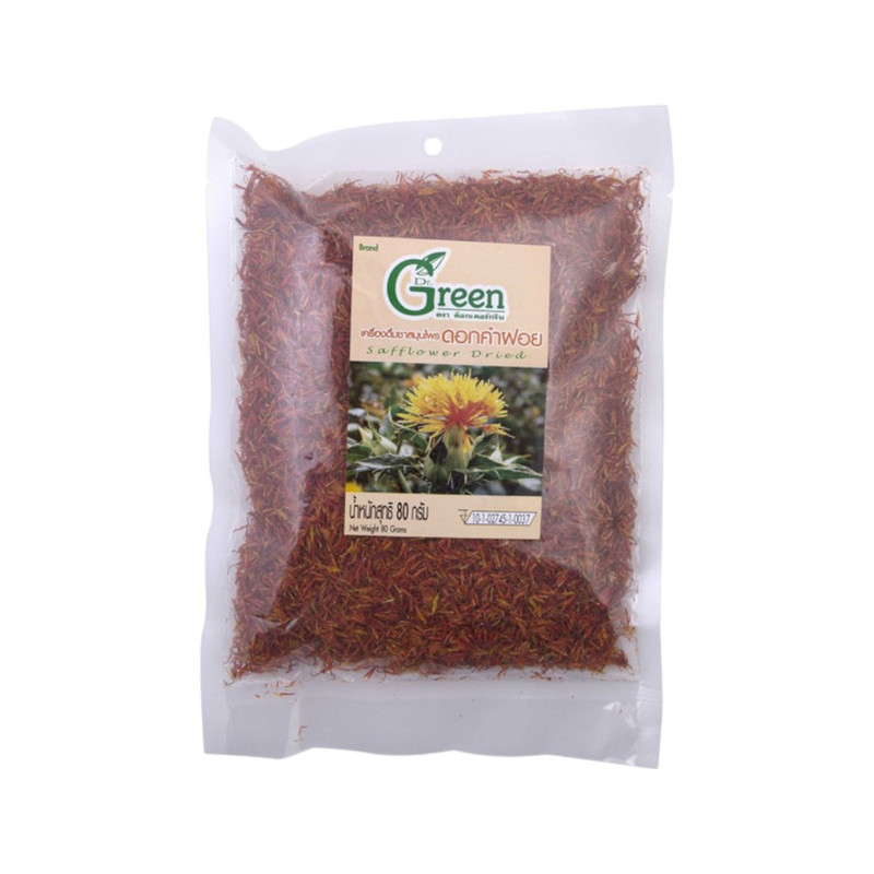 Dr.Green ສມຸນໄພຣແຫ້ງ ດອກຄໍາຝອຍ 80 ກຣັມ (Dried Safflower 80 g.)