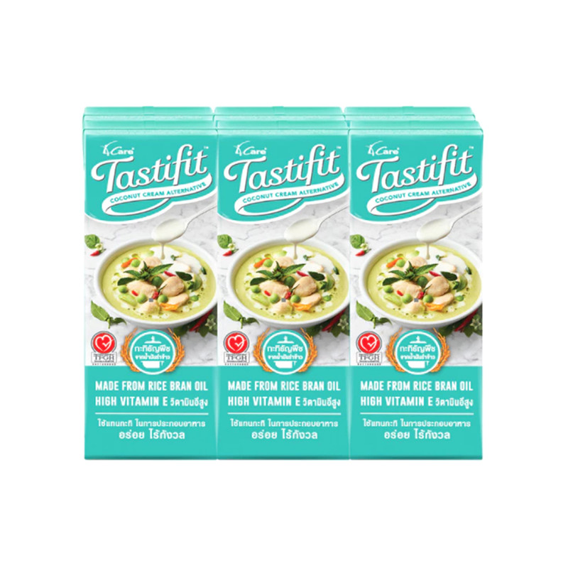 Tastifit ກະທິທັຍພືຊ ທໍາຈາກນ້ໍາມັນຣໍາຂ້າວ ອຣ່ອຍເຫມືອນກະທິມະພຣ້າວ ໄມ່ມີຄອເລສເຕອຣອລ ໄຂມັນອິ່ມຕັວຕ່ໍາ (200ml X 6ກລ່ອງ)