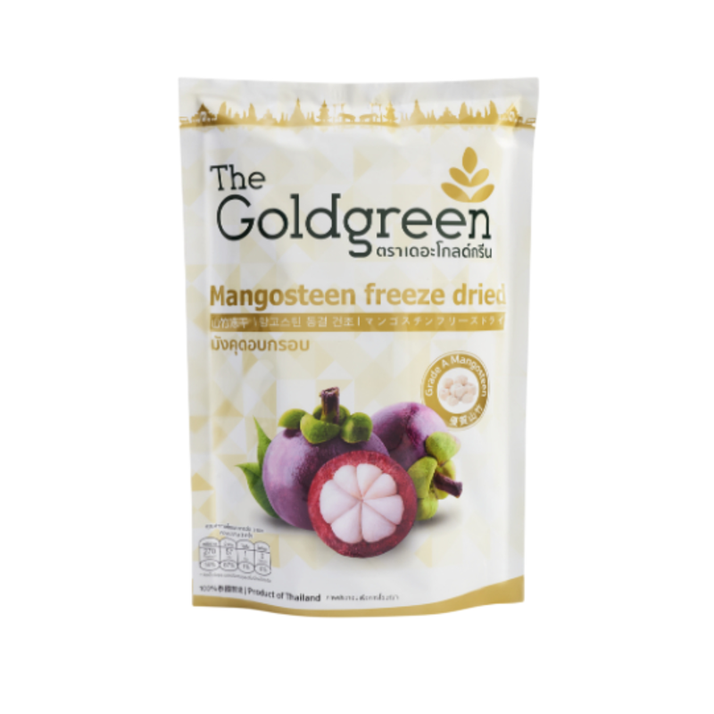 [ຊອງເດີ່ຍວ] The Goldgreen - ມັງຄຸດອບກຣອບ MANGOSTEEN FREEZEDRIED 72 ກຣັມ