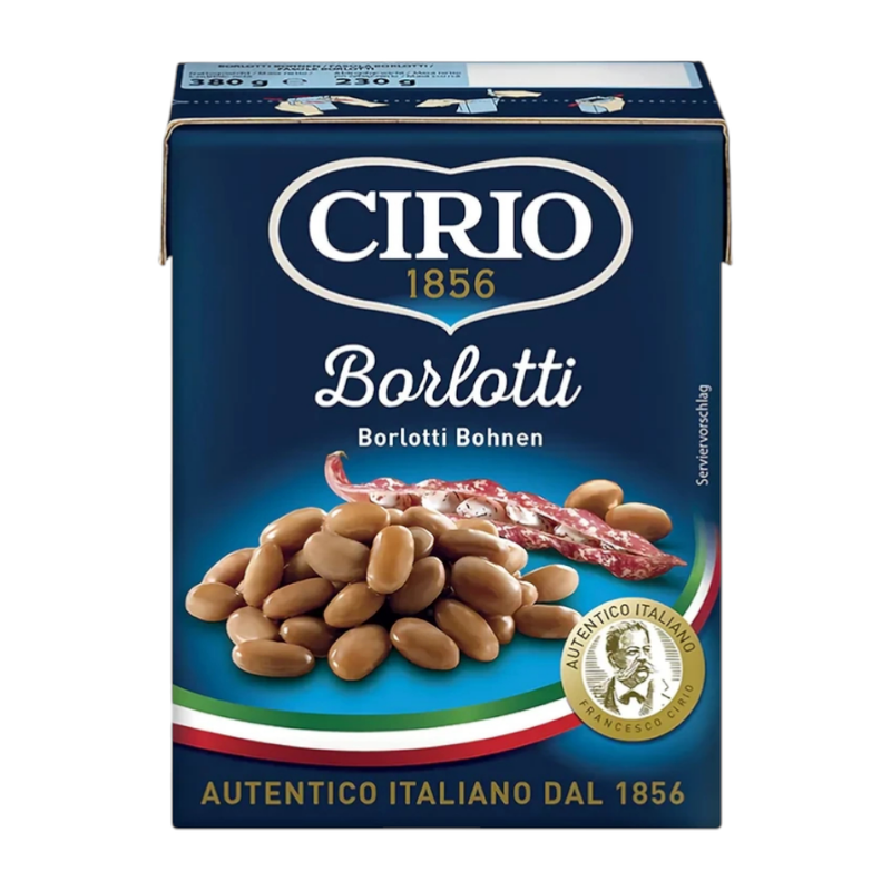 CIRIO Beans Box ຊີຣິໂອ ຖັ່ວບຣຣຈຸກລ່ອງ 380g Borlotti (ຖັ່ວແດງ) CI48