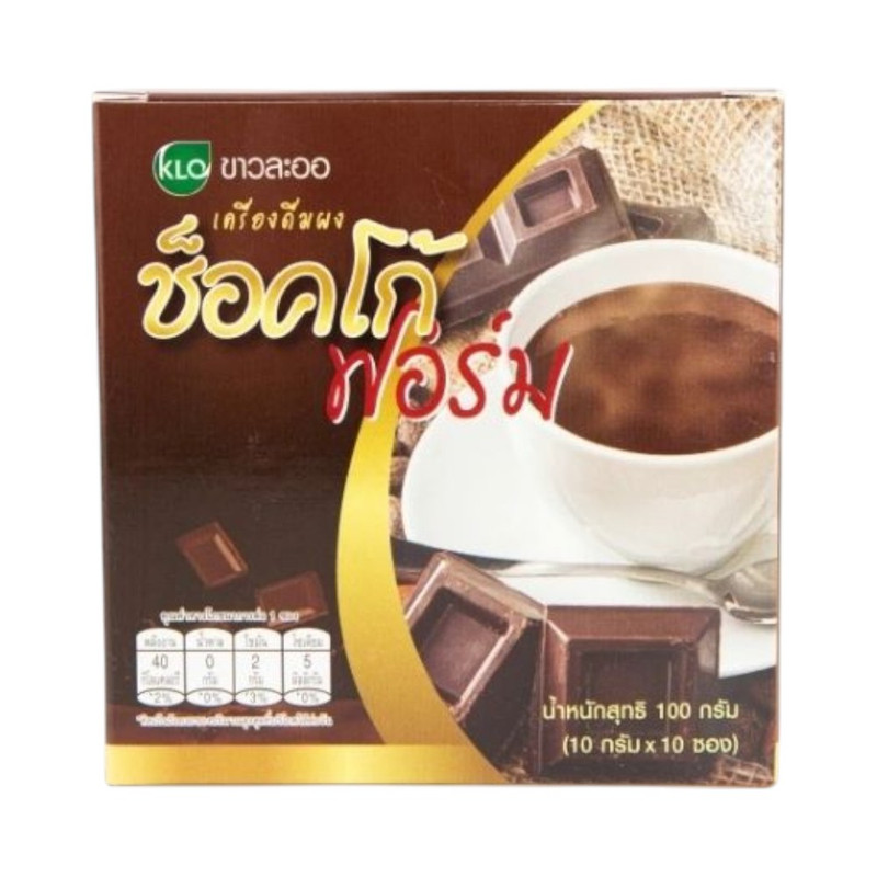 Khaolaor ຂາວລະອອ ຊັອຄໂກ້ຟອຣ໌ມ ໂກໂກ້ຜງສໍາເຣັຈຣູປພຣ້ອມຊງ 10 ຊອງ/ກລ່ອງ