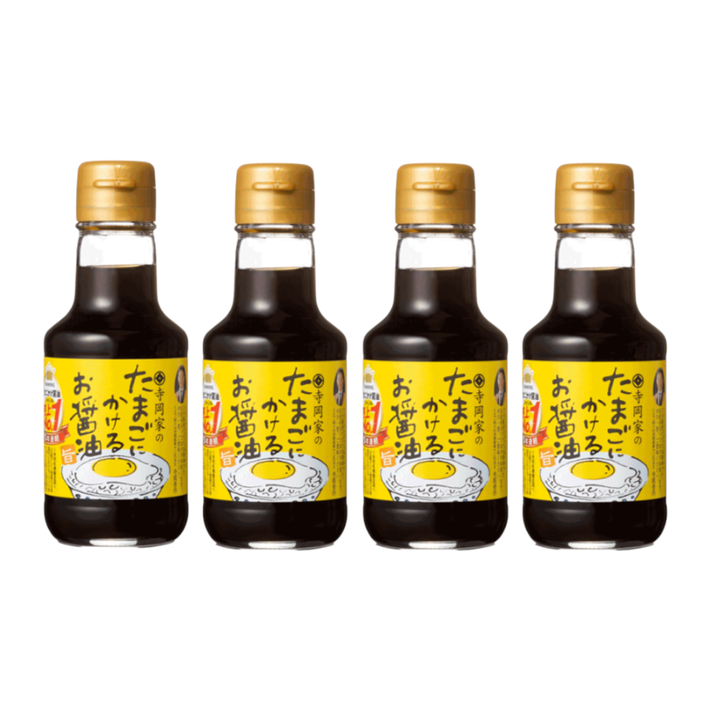 TERAOKA ເທຣາໂອກະ ຊອສຖັ່ວເຫລືອງສໍາຫຣັບໄຂ່ດາວ ທາມາໂກະ ນິ ຄາເຄຣຸ ໂຊຍຸ ສູຕຣສາຣສກັດປລາແຫ້ງ ແລະສາຫຣ່າຍເຄລປ໌  (ຜລິຕໃນປຣະເທສຍີ່ປຸ່ນ) ຂນາດ 150 ມິລລິລິຕຣ x 4 ຂວດ