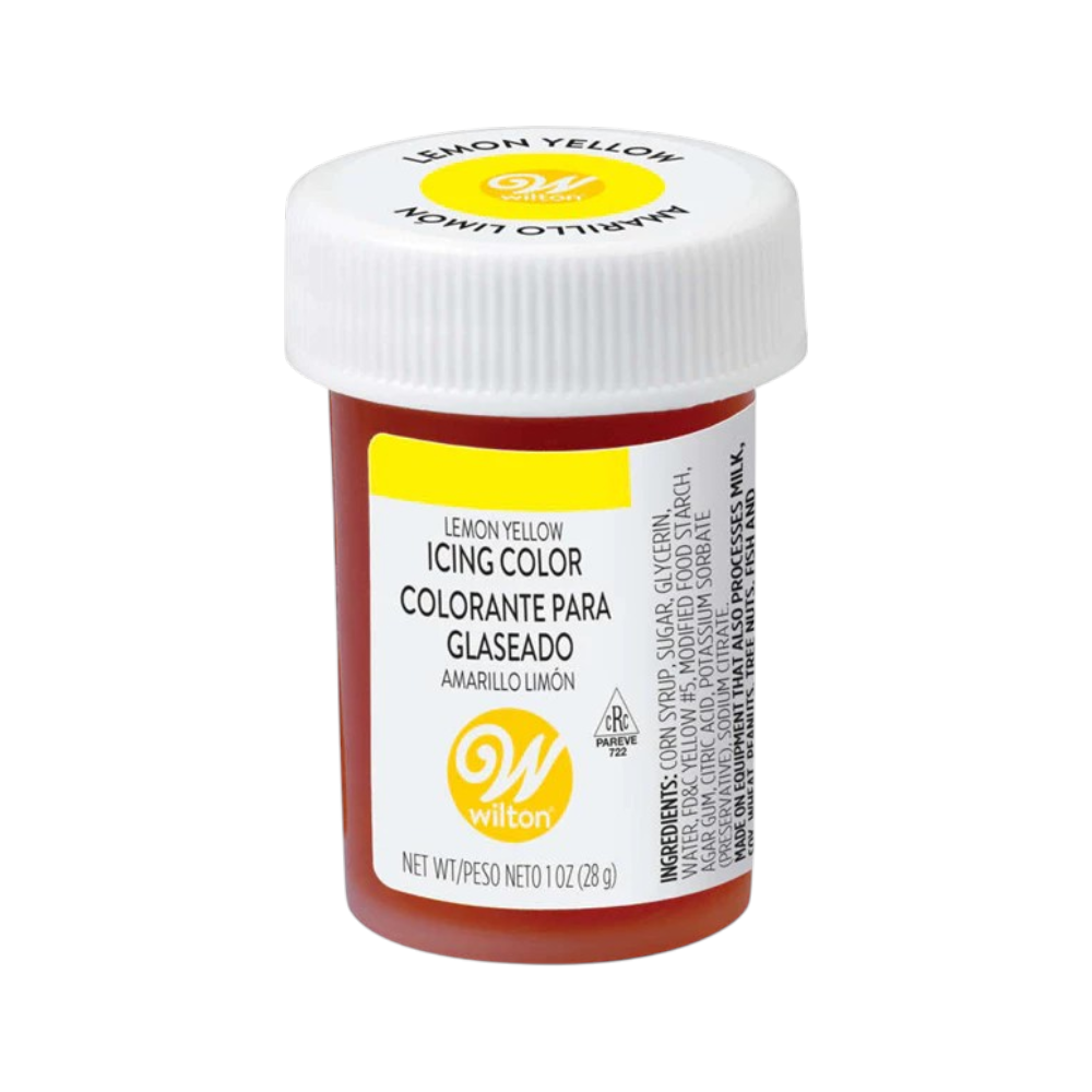 ສີເຈລຜສມອາຫາຣ Wilton Icing Color ຂນາດ 1 ອອນຊ໌ Lemon Yellow