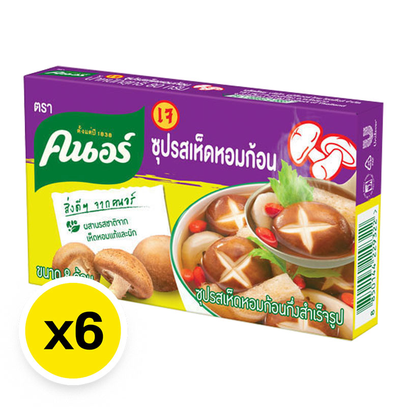 ຄນອຣ໌ ຊຸປກ້ອນ ຣສເຫັດຫອມ 80ກ. X 6