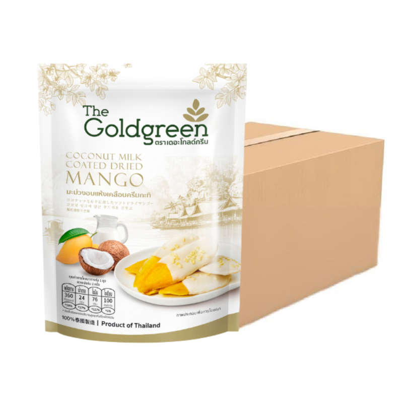 [ແພຄໂປຣ20] The Goldgreen - ມະມ່ວງເຄລືອບຄຣີມກະທິ MANGO COATED COCONUT MILK 100 ກຣັມ