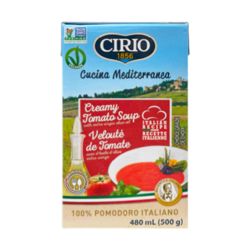 CIRIO Creamy soup 3 ຣສຊາຕິ ຊຸປຄຣີມສໍາເຣັຈຣູປ ມະເຂືອເທສ / ຖັ່ວບອຣ໌ລອຕຕິ / ຖັ່ວລູກໄກ່ ພຣ້ອມທານ 500 ກຣັມ ມະເຂືອເທສ CI59