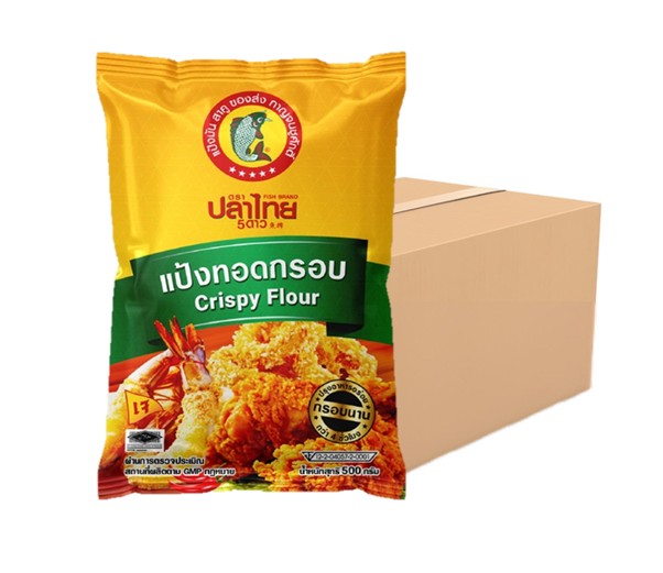ປລາໄທຍ5ດາວ ແປ້ງທອດກຣອບ 1000 ກຣັມ (ບຣຣຈຸ 10 ຖຸງ/ລັງ)