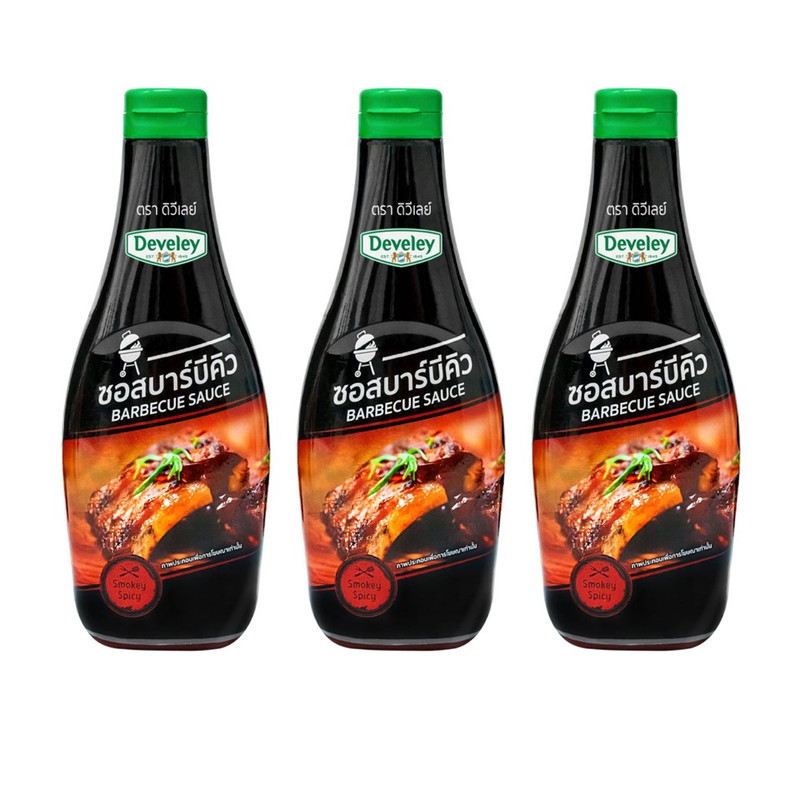 Develey  BBQ sauce (ຊອສບາຣ໌ບີຄິວ) ຂນາດ 430 ກຣັມ ແພັຄ 3 ຂວດ