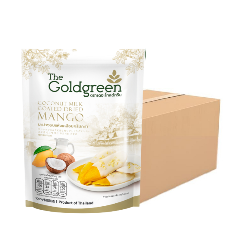 [ແພຄໂປຣ10] The Goldgreen - ມະມ່ວງເຄລືອບຄຣີມກະທິ MANGO COATED COCONUT MILK 100 ກຣັມ