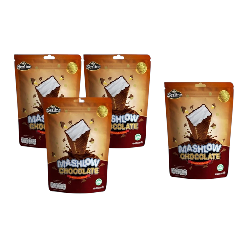 [ ໂປຣ 3 ແຖມ 1 ] MASHLOW ມາຣ໌ຊໂລ່ 80g  ຊັອກໂກແລຕເຄລືອບມາຣ໌ຊເມລໂລ່ແທ່ງ 2 ຣສຊາຕິ ຊັອກໂກແລຕ ສຕຣອວ໌ເບອຣ໌ຣີ ມາຣ໌ຊເມລໂລ່ ຊັອກໂກແລຕ 4