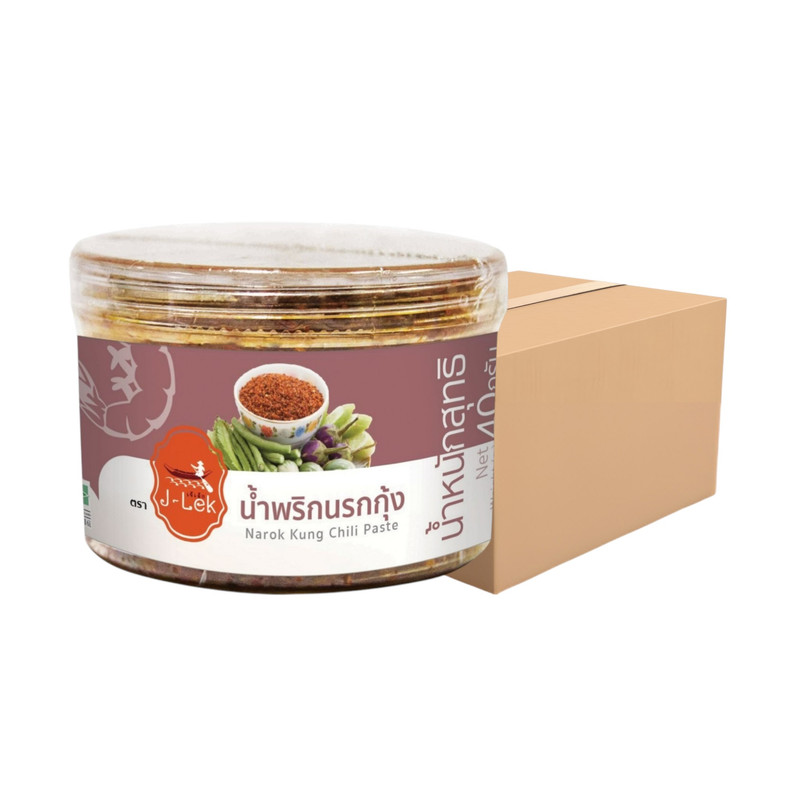 J-Lek (ເຈ໊ເລັກ) ນ້ໍາພຣິກນຣກກຸ້ງ ຂນາດ 40 ກຣັມ ແພັຄ 24 ກຣະປຸກ