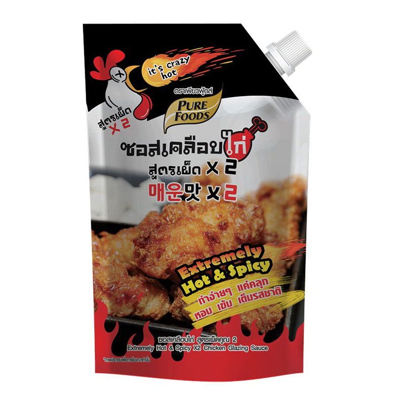 ເພີຍວຟູ້ດສ໌ ຊອສເຄລືອບໄກ່ ສູຕຣເຜັດຄູນ2 1 ກກ.