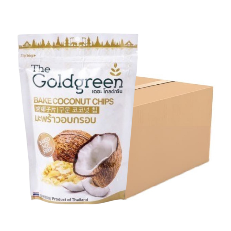 [ຍກລັງ 40] The Goldgreen - ມະພຣ້າວອບກຣອບ BAKE COCONUT CHIPS 50 ກຣັມ